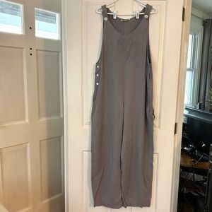 Vintage 1990s Oversize Boston Proper Tencel Romper Jumpsuit – Made in USA Large